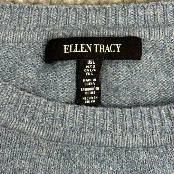 Ellen Tracy Women's Large Sweater Crewneck Soft Pullover Winter Boxy Sweatshirt - Picture 2 of 9